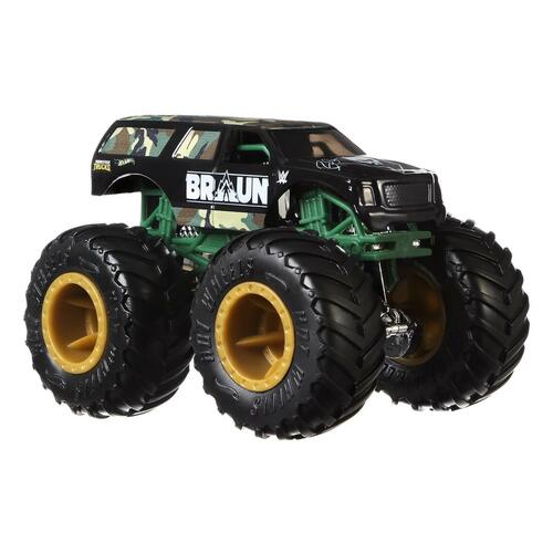 WWE Monster trucks Hot wheels Braun Strowman