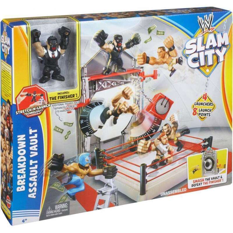 WWE Mattel Slam City Wrestling Rings & Playsets: Breakdown Assault Vault [With The Finisher] Action & Toy Figures PWcatalog