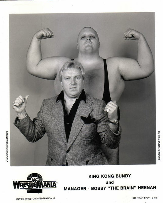 1986 King Kong Bundy w/Bobby "The Brain" Heenan WM2