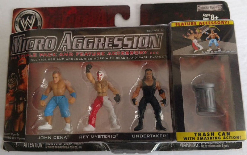 WWE Jakks Pacific Micro Aggression 16 John Cena, Rey Mysterio & Undertaker