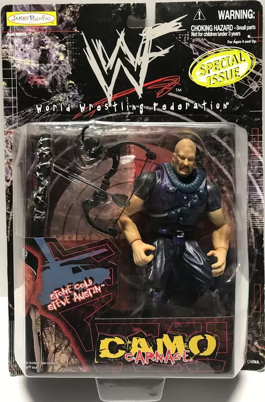 1999 WWF jakks Pacific Camo Carnage Special Issue Stone Cold Steve Austin