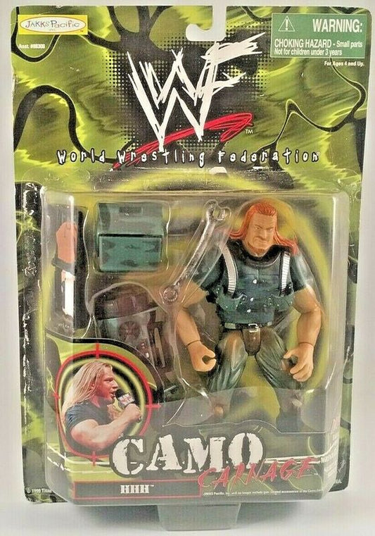 1999 WWF jakks Pacific Camo Carnage Series 1 HHH [Without Gun Accessories]