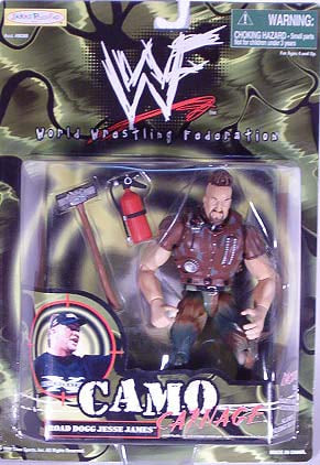 1999 WWF jakks Pacific Camo Carnage Series 1 Road Dogg Jesse James [Without Gun Accessories] Action & Toy Figures PWcatalog