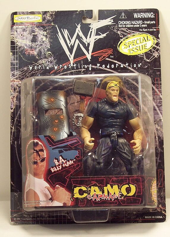 1999 WWF jakks Pacific Camo Carnage Special Issue B.A. Billy Gunn