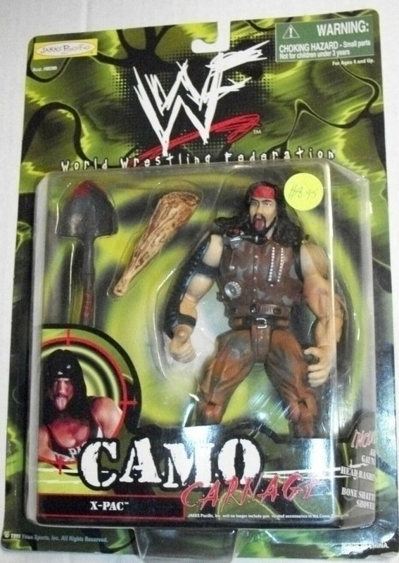 1999 WWF jakks Pacific Camo Carnage Series 1 X-Pac [Without Gun Accessories] Action & Toy Figures PWcatalog