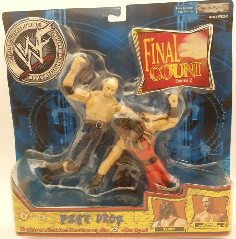 2002 WWF Jakks Pacific Final Count Series 2 "Fist Drop": Kane & Stone Cold Steve Austin Action & Toy Figures PWcatalog
