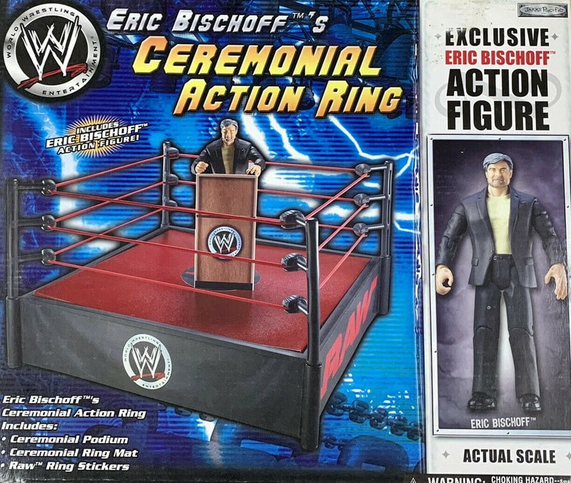 WWE Jakks Pacific Eric Bischoff's Ceremonial Action Ring [With Eric Bischoff] Action & Toy Figures PWcatalog