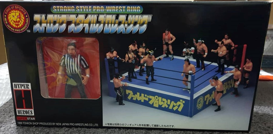 NJPW CharaPro Wrestling Rings & Playsets: Strong Style Pro-Wrestling Ring [With Tiger Hattori] Action & Toy Figures PWcatalog