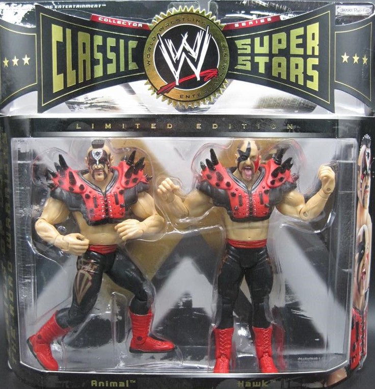 WWE Jakks Pacific Classic Superstars 2-Packs 1 Legion of Doom/The Road Warriors: Animal & Hawk Action & Toy Figures PWcatalog