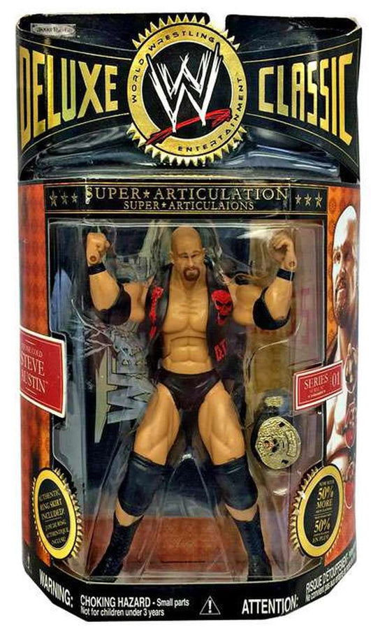 WWE Jakks Pacific Deluxe Classic Superstars 1 "Stone Cold" Steve Austin Action & Toy Figures PWcatalog