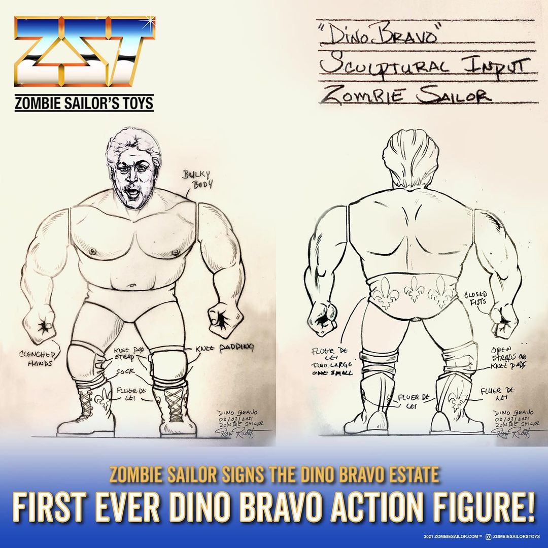 Zombie Sailor's Toys Wrestling's Heels & Faces 1 Dino Bravo