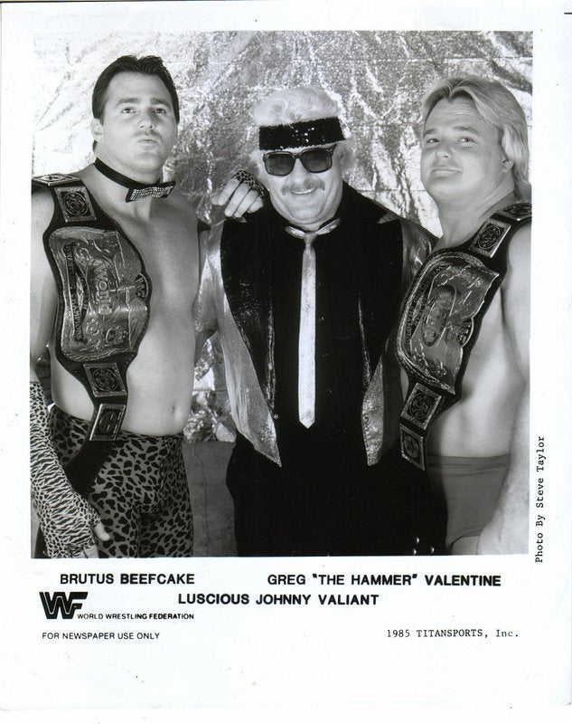 1985 WWF TAG TEAM CHAMPIONS Beefcake Valentine w/Johnny Valiant