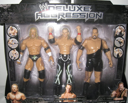 WWE Jakks Pacific Deluxe Aggression Multipacks 2 Triple H, Shawn Michaels & Big Show [Exclusive]
