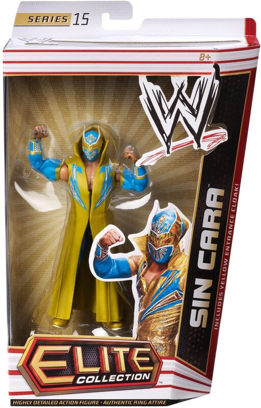 WWE Mattel Elite Collection Series 15 Sin Cara [With Yellow Detailing] Action & Toy Figures PWcatalog