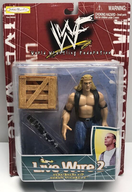 1999 WWF Jakks Pacific Live Wire Series 2 "Heartbreak Kid" Shawn Michaels [Exclusive] Action & Toy Figures PWcatalog