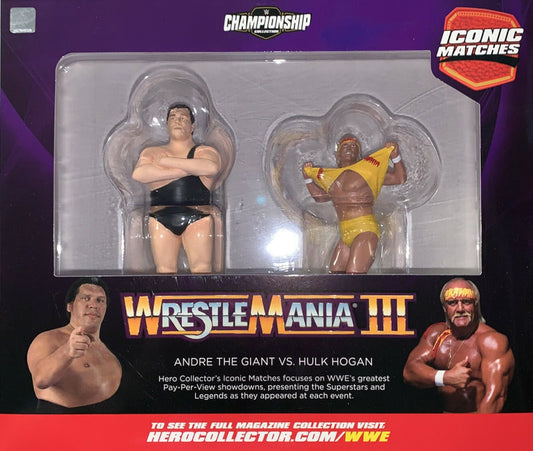 WWE Eaglemoss Hero Collector Championship Collection Multipack: WrestleMania III: Andre the Giant vs. Hulk Hogan