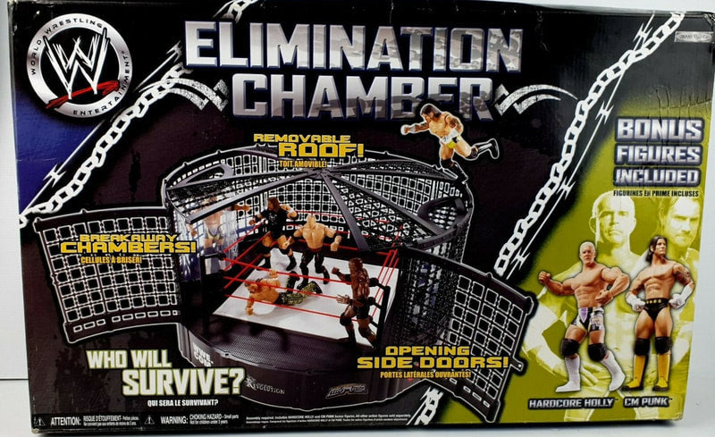 WWE Jakks Pacific Elimination Chamber [With Hardcore Holly & CM Punk] Action & Toy Figures PWcatalog