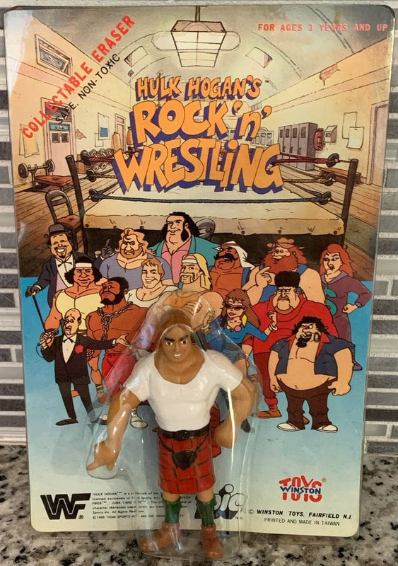 WWF Winston Toys Hulk Hogan's Rock 'N' Wrestling Collectable Erasers "Rowdy" Roddy Piper