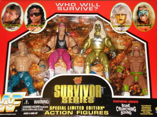 1996 WWF Jakks Pacific Survivor Series Box Set: Shawn Michaels, Bret "Hit Man" Hart, Goldust & Ultimate Warrior [Exclusive]