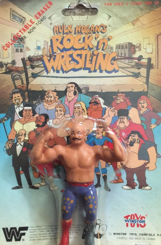 WWF Winston Toys Hulk Hogan's Rock 'N' Wrestling Collectable Erasers Iron Sheik