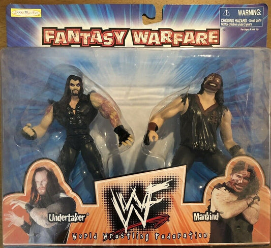 1998 WWF Jakks Pacific Ripped & Ruthless "Fantasy Warfare": Undertaker vs. Mankind
