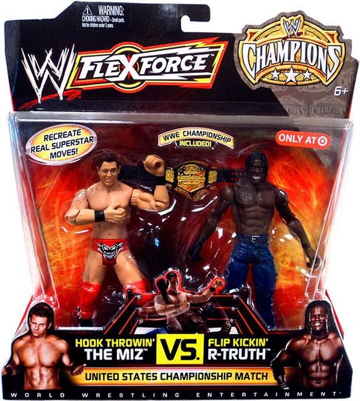 WWE Mattel Flex Force Champions Series 1 Hook Throwin' The Miz vs. Flip Kickin' R-Truth [Exclusive] Action & Toy Figures PWcatalog