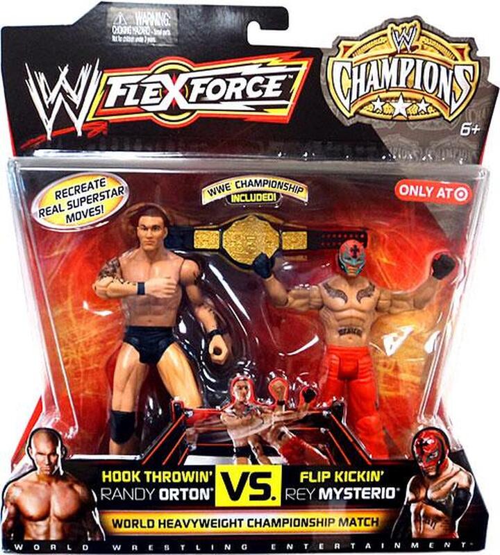 WWE Mattel Flex Force Champions Series 1 Hook Throwin' Randy Orton vs. Flip Kickin' Rey Mysterio [Exclusive] Action & Toy Figures PWcatalog