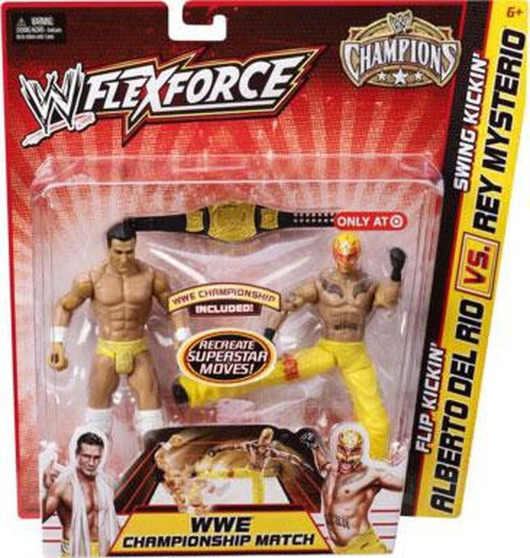 WWE Mattel Flex Force Champions Series 2 Flip Kickin' Alberto Del Rio vs. Swing Kickin' Rey Mysterio [Exclusive] Action & Toy Figures PWcatalog