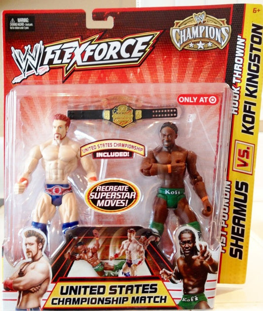 WWE Mattel Flex Force Champions Series 2 Fist Poundin' Sheamus vs. Hook Throwin' Kofi Kingston [Exclusive]