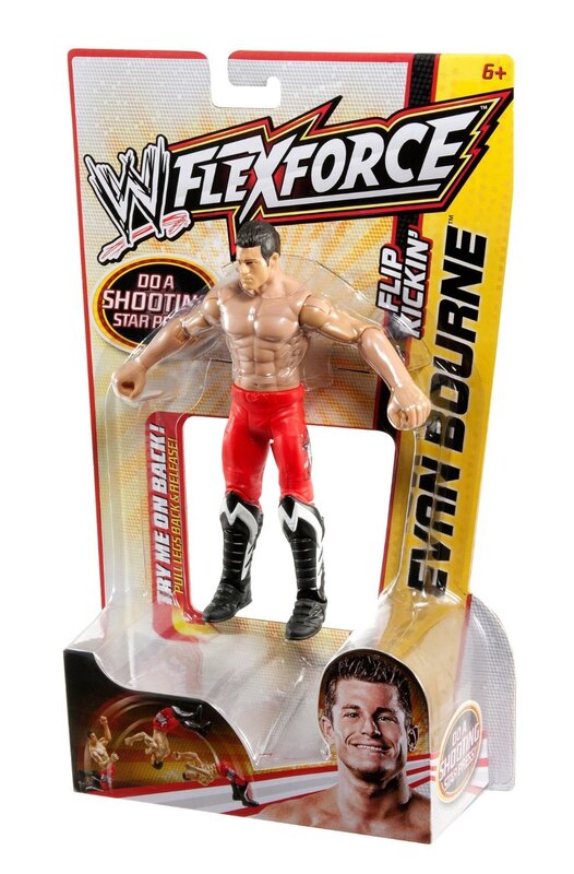 WWE Mattel Flex Force 3 Flip Kickin' Evan Bourne