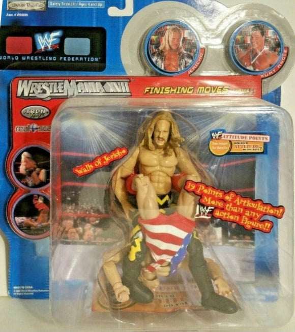 2000 WWF Jakks Pacific Finishing Moves Series 1 "Walls of Jericho": Chris Jericho & Kurt Angle