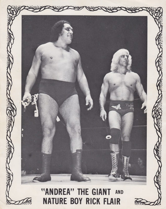1970s IWA (Quebec) "Andrea" the Giant Ric Flair Vintage Promo Photo