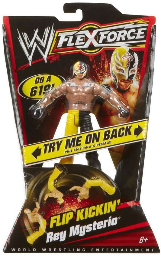 WWE Mattel Flex Force 1 Flip Kickin' Rey Mysterio [With Yellow Gear]