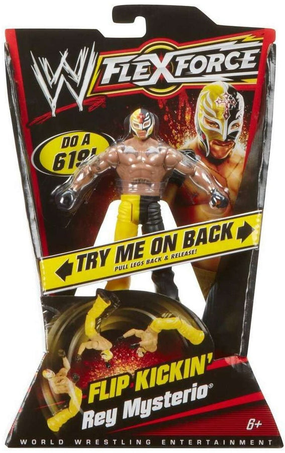 WWE Mattel Flex Force 1 Flip Kickin' Rey Mysterio [With Yellow Gear] Action & Toy Figures PWcatalog