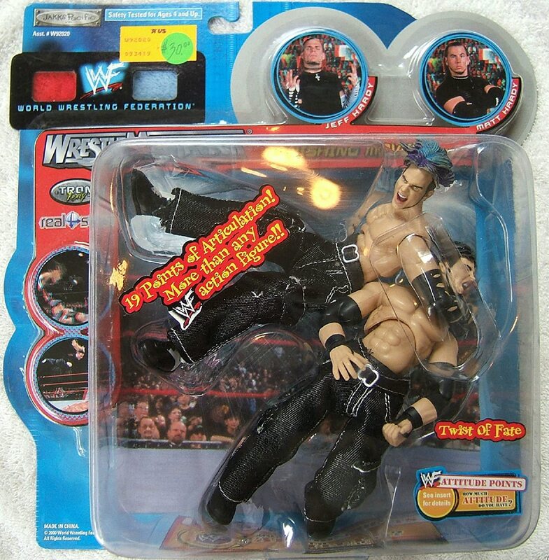 2000 WWF Jakks Pacific Finishing Moves Series 1 "Twist of Fate": Jeff Hardy & Matt Hardy Action & Toy Figures PWcatalog