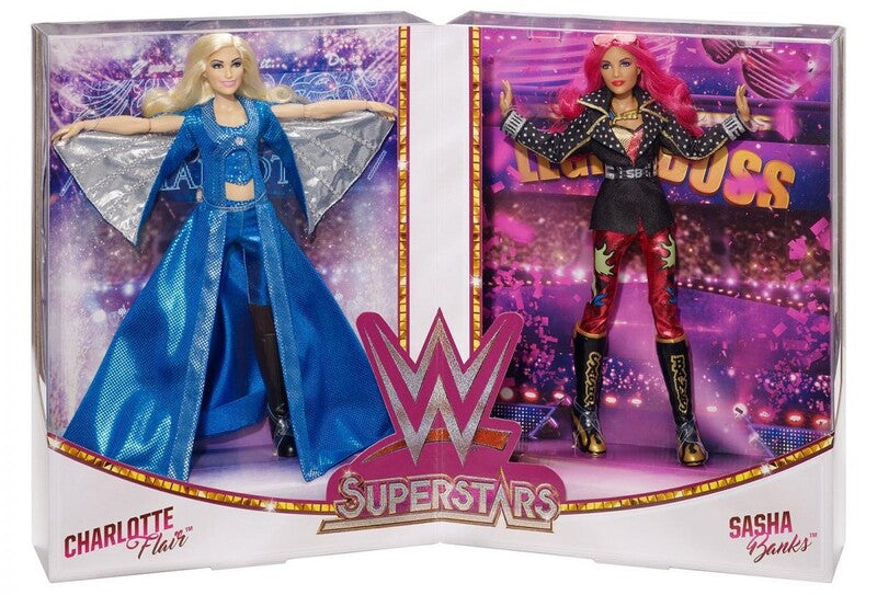 WWE Mattel Superstar Fashions 12-Inch Charlotte Flair & Sasha Banks [Exclusive] Action & Toy Figures PWcatalog