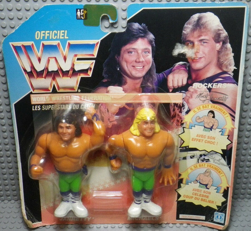 WWF Hasbro 2 Rockers: Marty Jannetty with Rocker Dropper! & Shawn Michaels with Rocker Shocker!