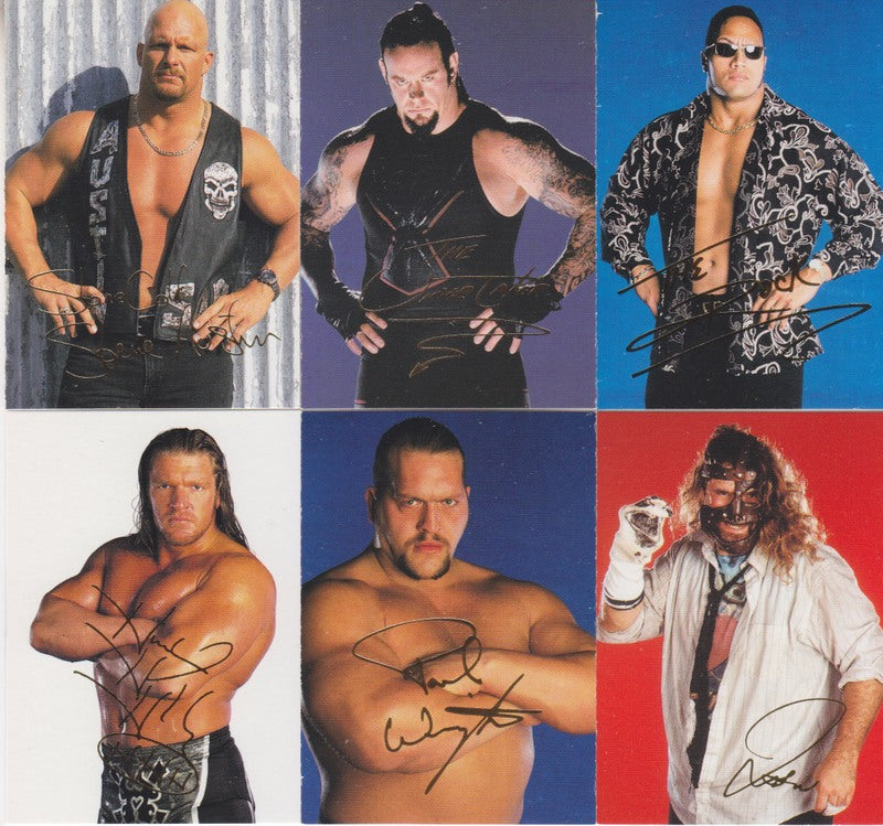 1999 Comic Images WWF SmackDown 22kt Gold Signature Set (6) Approx value:$300