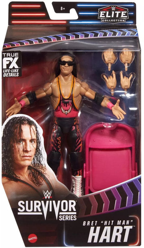 WWE Mattel Survivor Series 4 Bret "Hit Man" Hart [Exclusive] Action & Toy Figures PWcatalog
