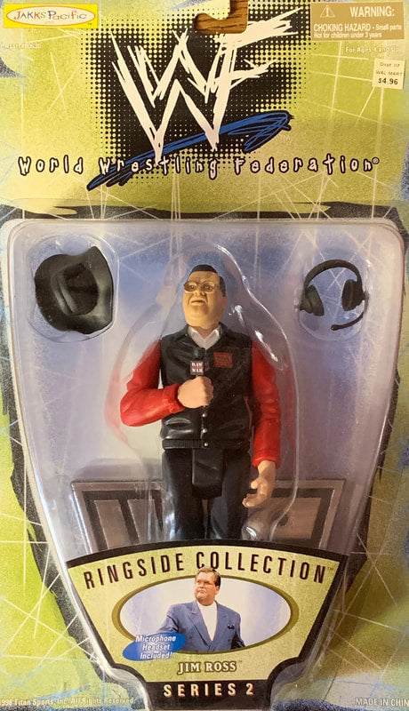 1998 WWF Jakks Pacific Ringside Collection Series 2 Jim Ross [With "War Tony" On Shirt] Action & Toy Figures PWcatalog