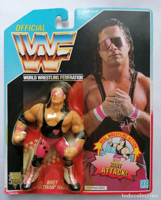 WWF Hasbro 4 Bret "Hitman" Hart with Hart Attack! [With Pink Heart]