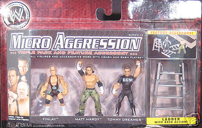 WWE Jakks Pacific Micro Aggression 14 Finlay, Matt Hardy & Tommy Dreamer