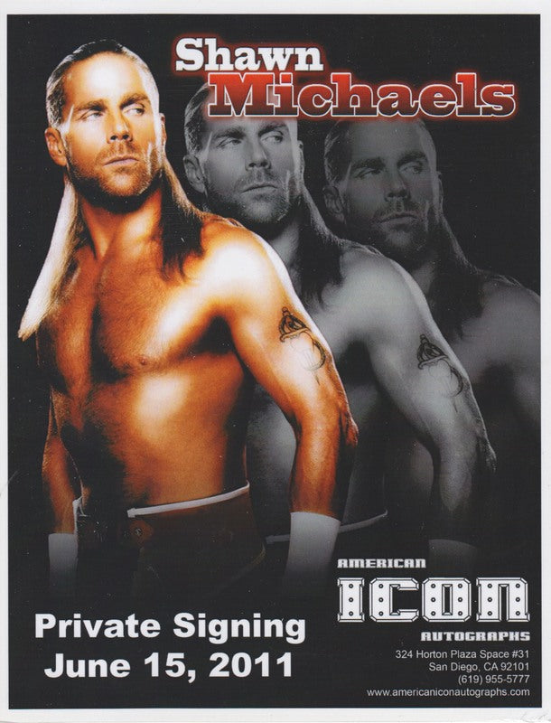 2011 Icon Signings Shawn Michaels promo PW Catalog