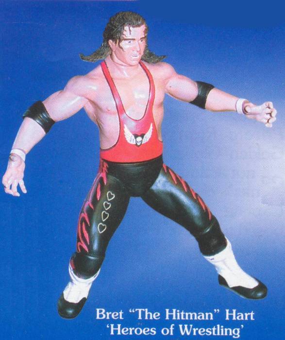 WWF Playmates Toys Heroes of Wrestling Unreleased/Prototype Bret "The Hitman" Hart Heroes of Wrestling [Unreleased] Action & Toy Figures PWcatalog