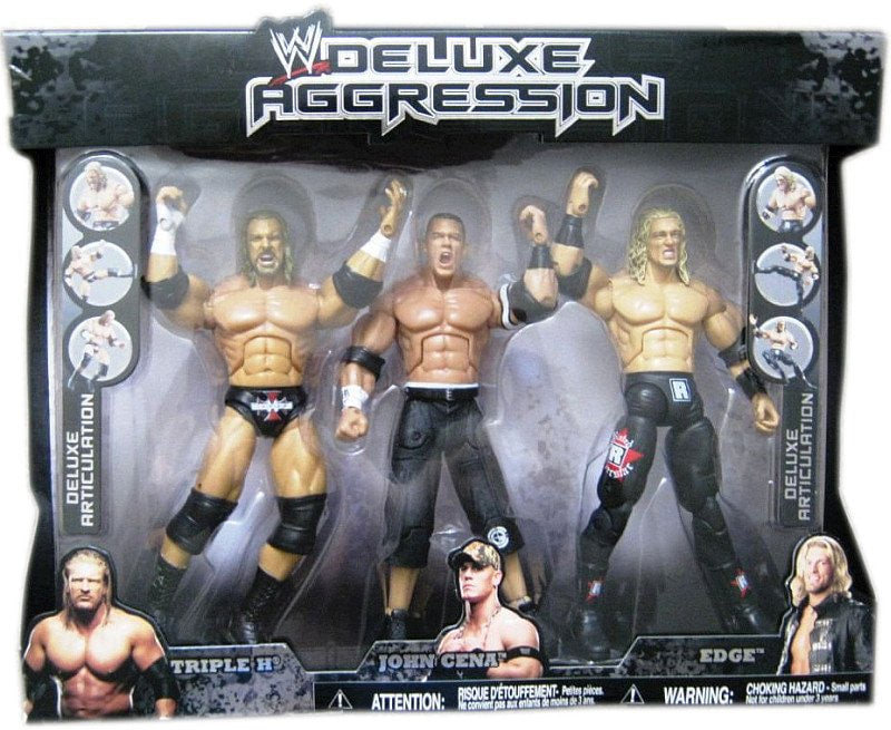 WWE Jakks Pacific Deluxe Aggression Multipacks 1 Triple H, John Cena & Edge [Exclusive] Action & Toy Figures PWcatalog
