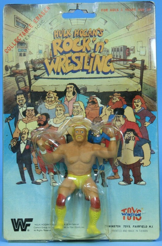 WWF Winston Toys Hulk Hogan's Rock 'N' Wrestling Collectable Erasers Hulk Hogan [With Arms Up]