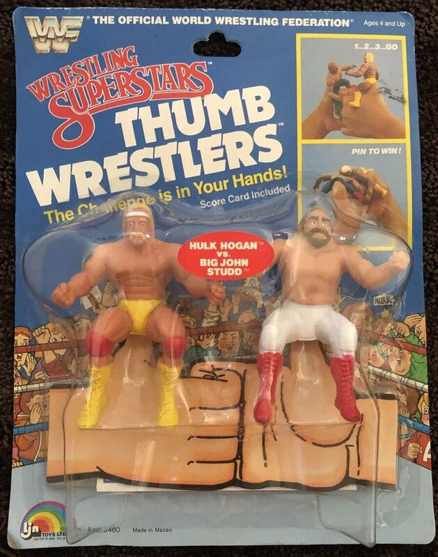 WWF LJN Wrestling Superstars Thumb Wrestlers Hulk Hogan vs. Big John Studd Action & Toy Figures PWcatalog