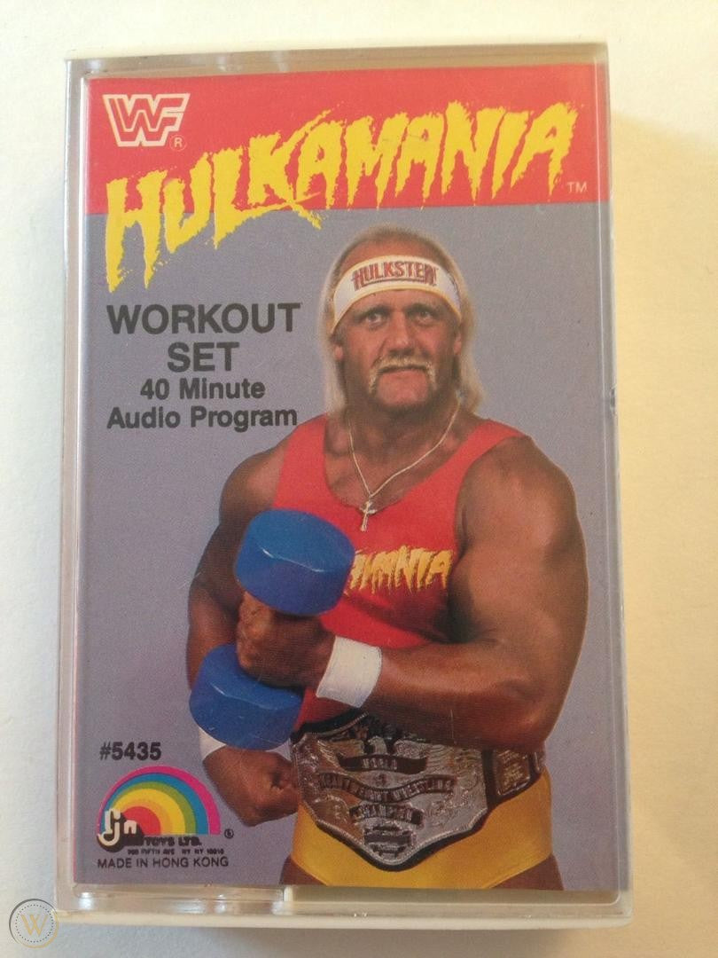 Hulk Hogan LJN Hulkamania dumbbell Workout Set