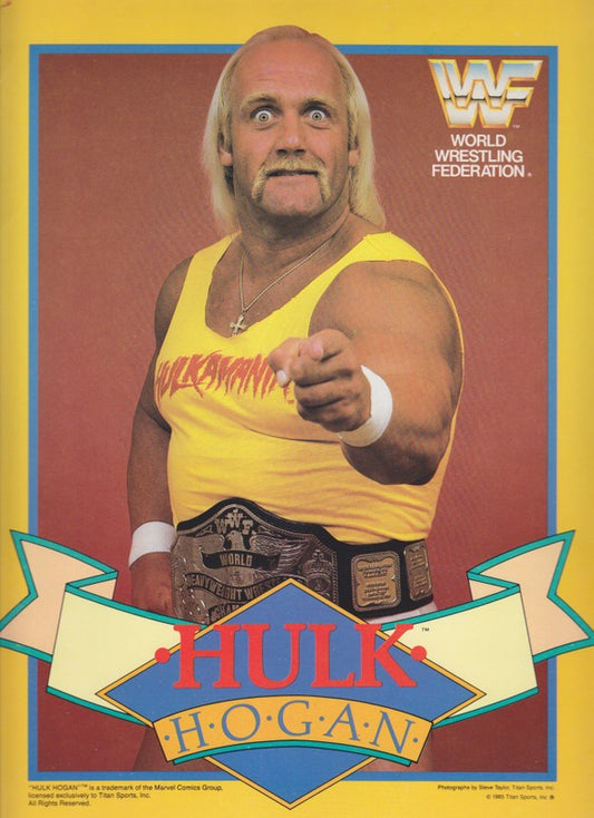 1985 WWF Hulk Hogan School Folder