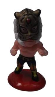 CharaPro Mini Big Heads/Pro-Kaku Heroes 1 Tiger Mask [With Blue Pants, In Fighting Pose]